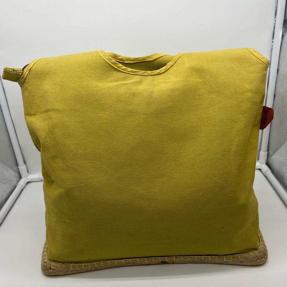 SALDARINI 1882 ESPABAG™ Lime Green Canvas Rubber Espadrille Hobo Tote Bag - Picture 8 of 17